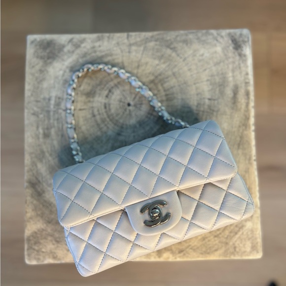 CHANEL Handbags - Chanel Classic Quilted Flap Bag in Light blue